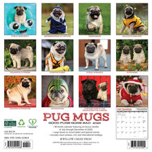 Load image into Gallery viewer, Willow Creek Pug Mugs 2026 12&quot; x 12&quot; Wall Calendar
