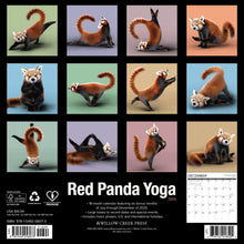 Load image into Gallery viewer, Willow Creek Red Panda Yoga 2026 12&quot; x 12&quot; Wall Calendar
