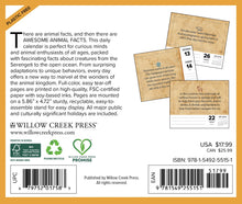 Load image into Gallery viewer, Willow Creek Awesome Animal Facts 2026 6.2&quot; x 5.4&quot; Box Calendar
