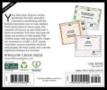 Load image into Gallery viewer, Willow Creek Dad Jokes 2026 6.2&quot; x 5.4&quot; Box Calendar

