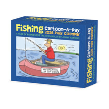 Load image into Gallery viewer, Willow Creek Fishing Cartoon-A-Day by Jonny Hawk 2026 6.2&quot; x 5.4&quot; Box Calendar
