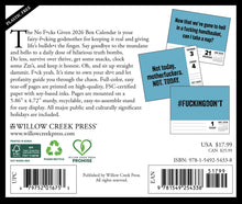 Load image into Gallery viewer, Willow Creek No F*cks Given 2026 6.2&quot; x 5.4&quot; Box Calendar

