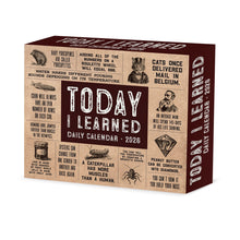 Load image into Gallery viewer, Willow Creek Today I Learned 2026 6.2&quot; x 5.4&quot; Box Calendar

