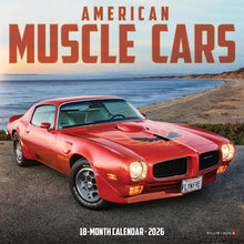 Load image into Gallery viewer, Willow Creek American Muscle Cars 2026 7&quot; x 7&quot; Mini Wall Calendar

