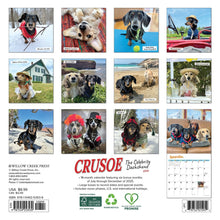 Load image into Gallery viewer, Willow Creek Crusoe the Celebrity Dachshund 2026 7&quot; x 7&quot; Mini Wall Calendar
