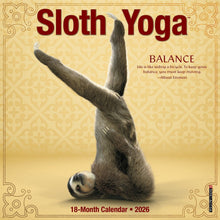 Load image into Gallery viewer, Willow Creek Sloth Yoga 2026 7&quot; x 7&quot; Mini Wall Calendar
