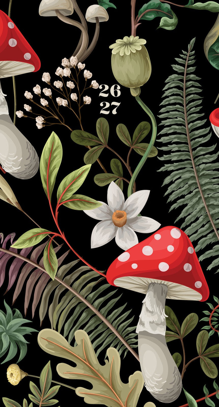 Willow Creek Forest Mushroom 2026 2-Year Monthly Pocket Planner