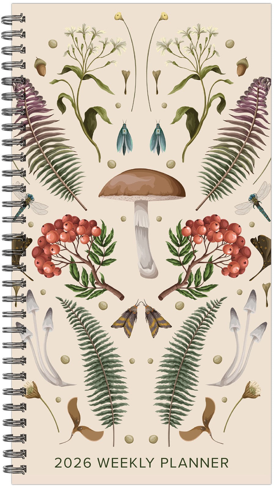 Willow Creek Woodland Mushroom 2026 Softcover Weekly Spiral Planner