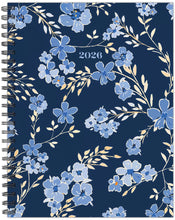 Load image into Gallery viewer, Willow Creek Blue Floral 2026 8.5&quot; x 11&quot; Weekly Monthly Softcover Planner
