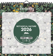 Load image into Gallery viewer, Willow Creek Botanical Nature 2026 12&quot; x 12&quot; Spiral Wall Calendar
