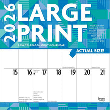 Load image into Gallery viewer, Browntrout Large Print 2026 12 x 12 Wall Calendar
