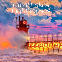 Load image into Gallery viewer, Browntrout Great Lakes Lighthouses 2026 12 x 12 Wall Calendar
