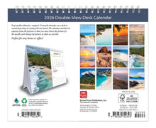 Load image into Gallery viewer, Browntrout Beaches 2026 Double-View Easel Desk Calendar
