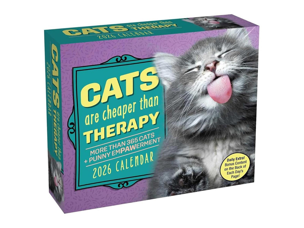 Andrews McMeel Cats Are Cheaper Than Therapy 2026 Day-to-Day Calendar