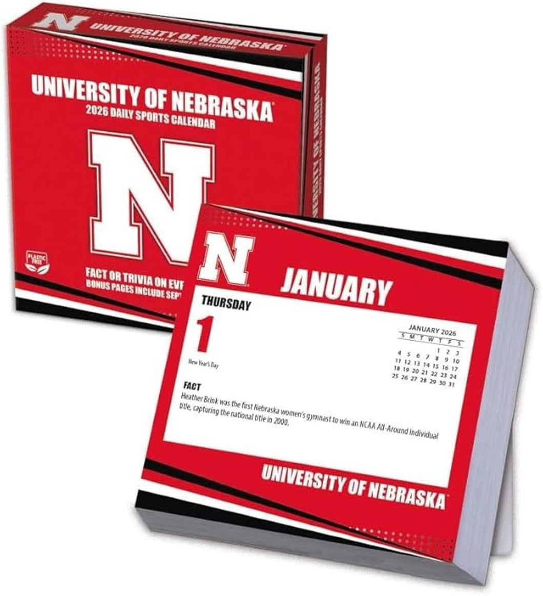 Turner Nebraska Cornhuskers 2026 Daily Box Calendar