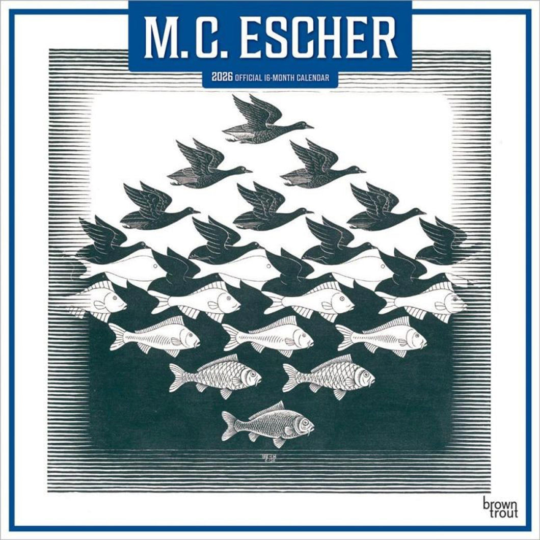 Browntrout M.C. Escher OFFICIAL 2026 12 x 12 Wall Calendar