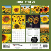 Load image into Gallery viewer, Turner Sunflowers 12x12 Photo 2026 Wall Calendar
