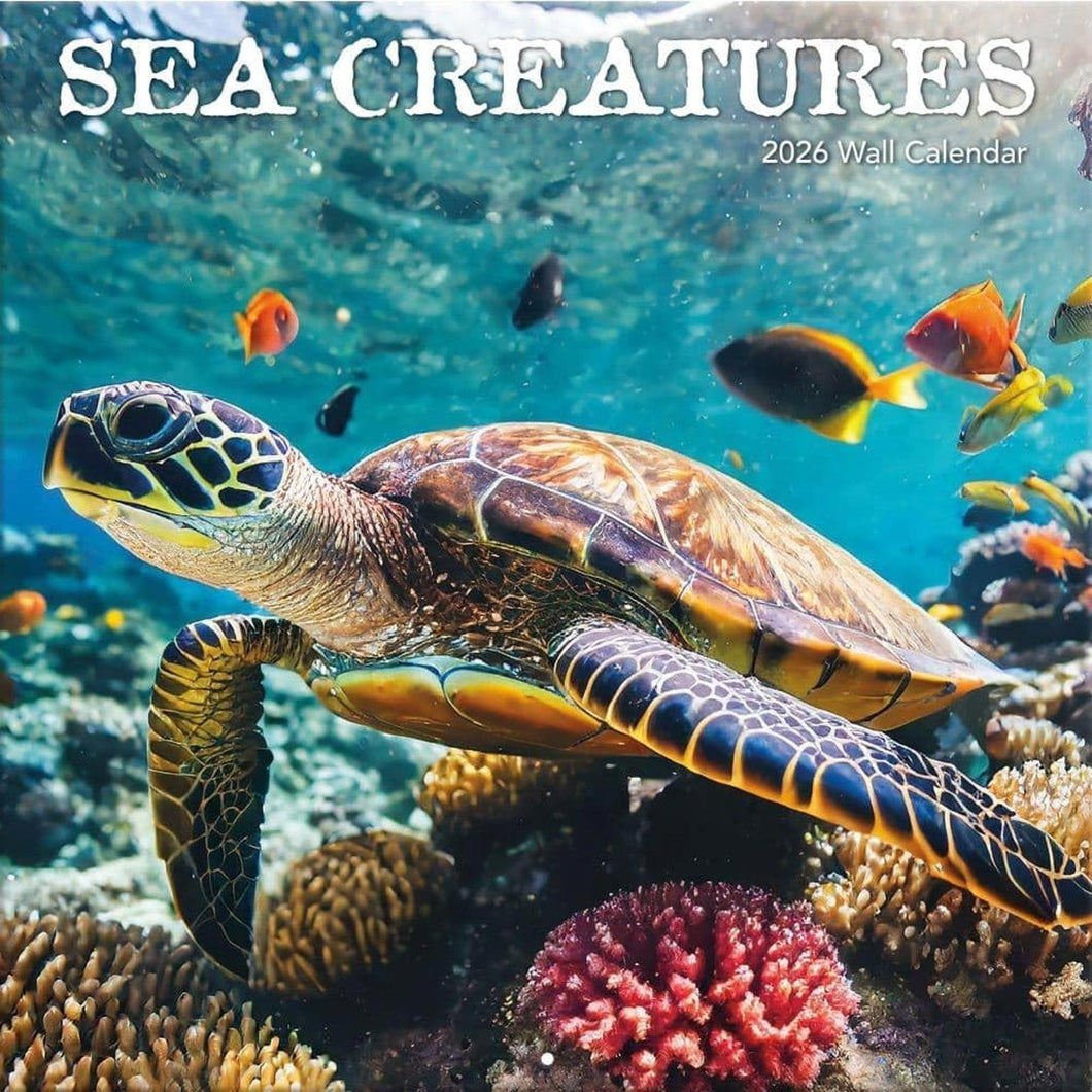 Turner Sea Creatures 12x12 Photo 2026 Wall Calendar