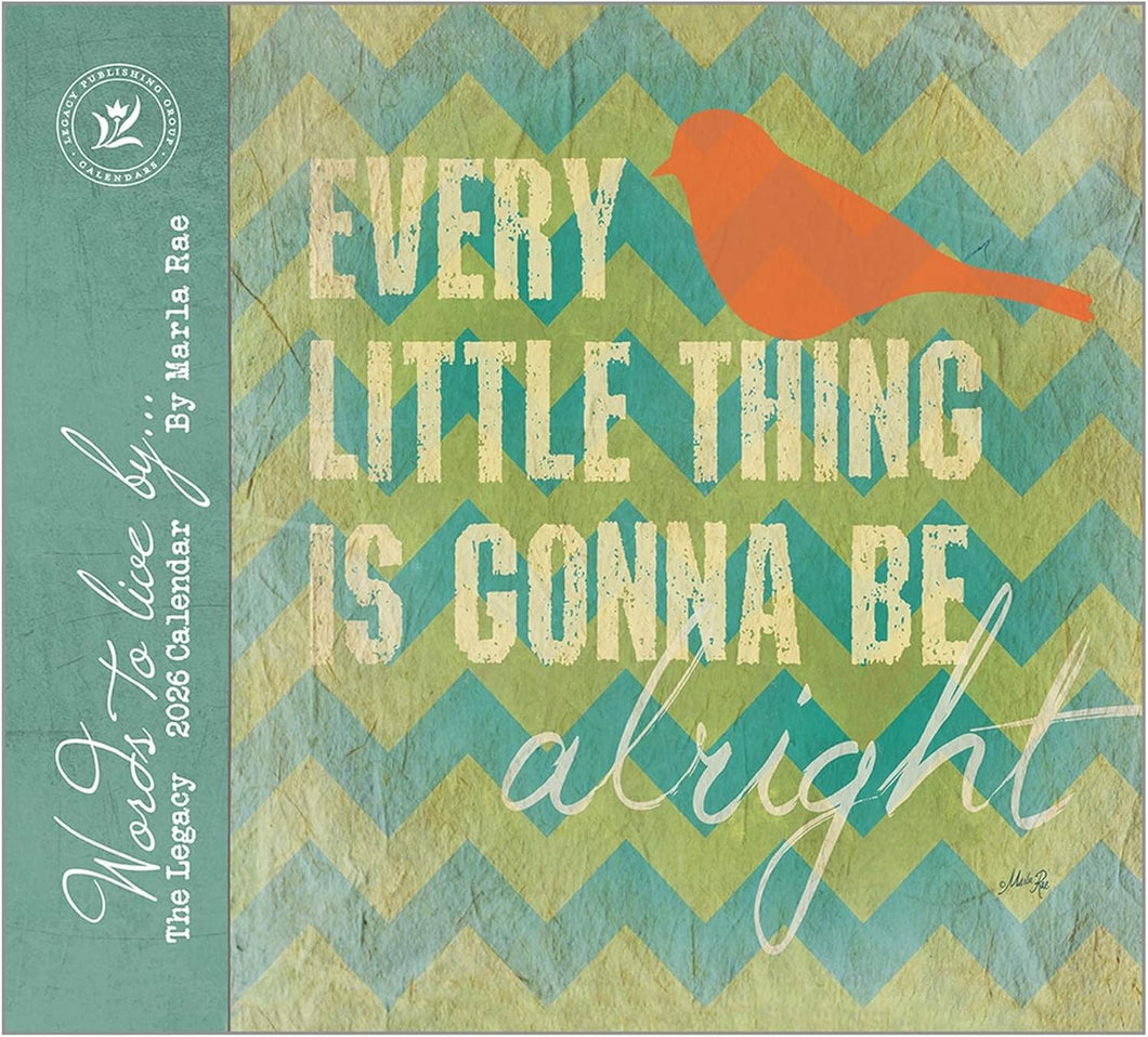 Legacy Words to Live By 2026 Wall Calendar