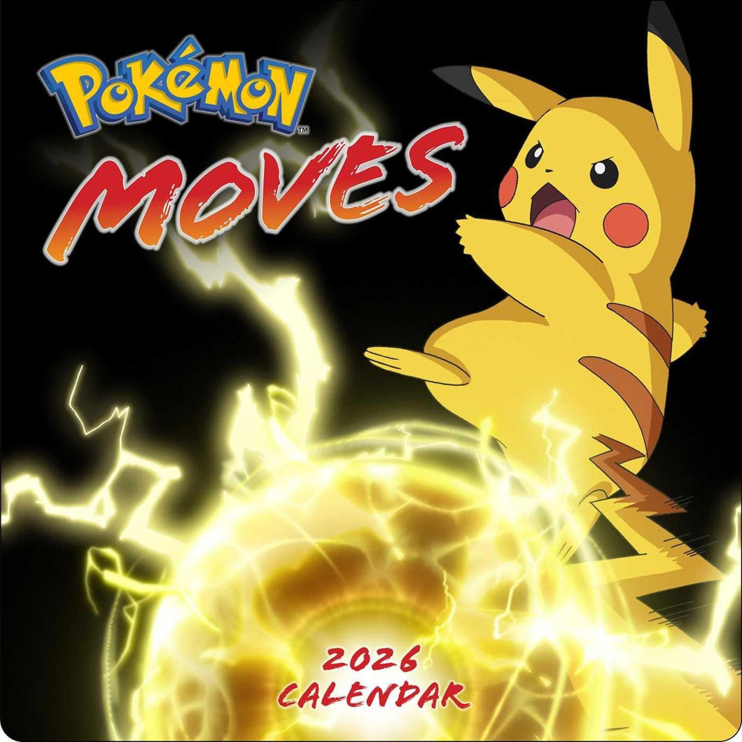 Harry Abrams Pokémon Moves 12x12 2026 Wall Calendar