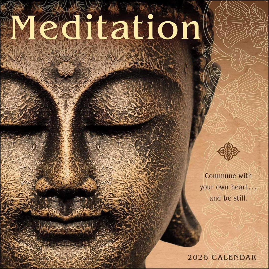 Amber Lotus Meditation 12x12 2026 Wall Calendar
