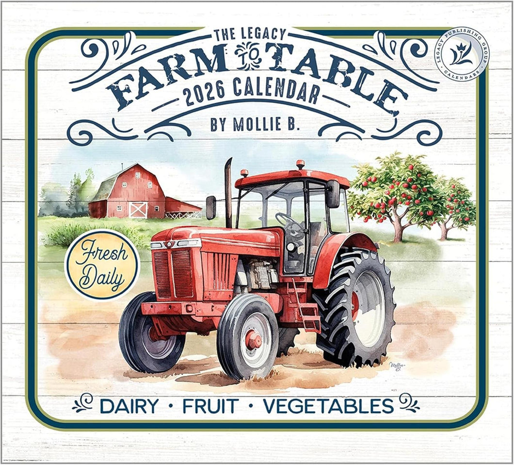 Legacy Farm to Table 2026 Wall Calendar