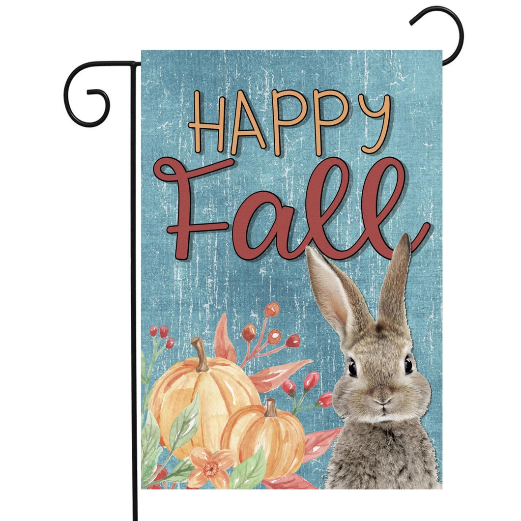 Flags Galore Happy Fall Rabbit Garden Flag    Fall