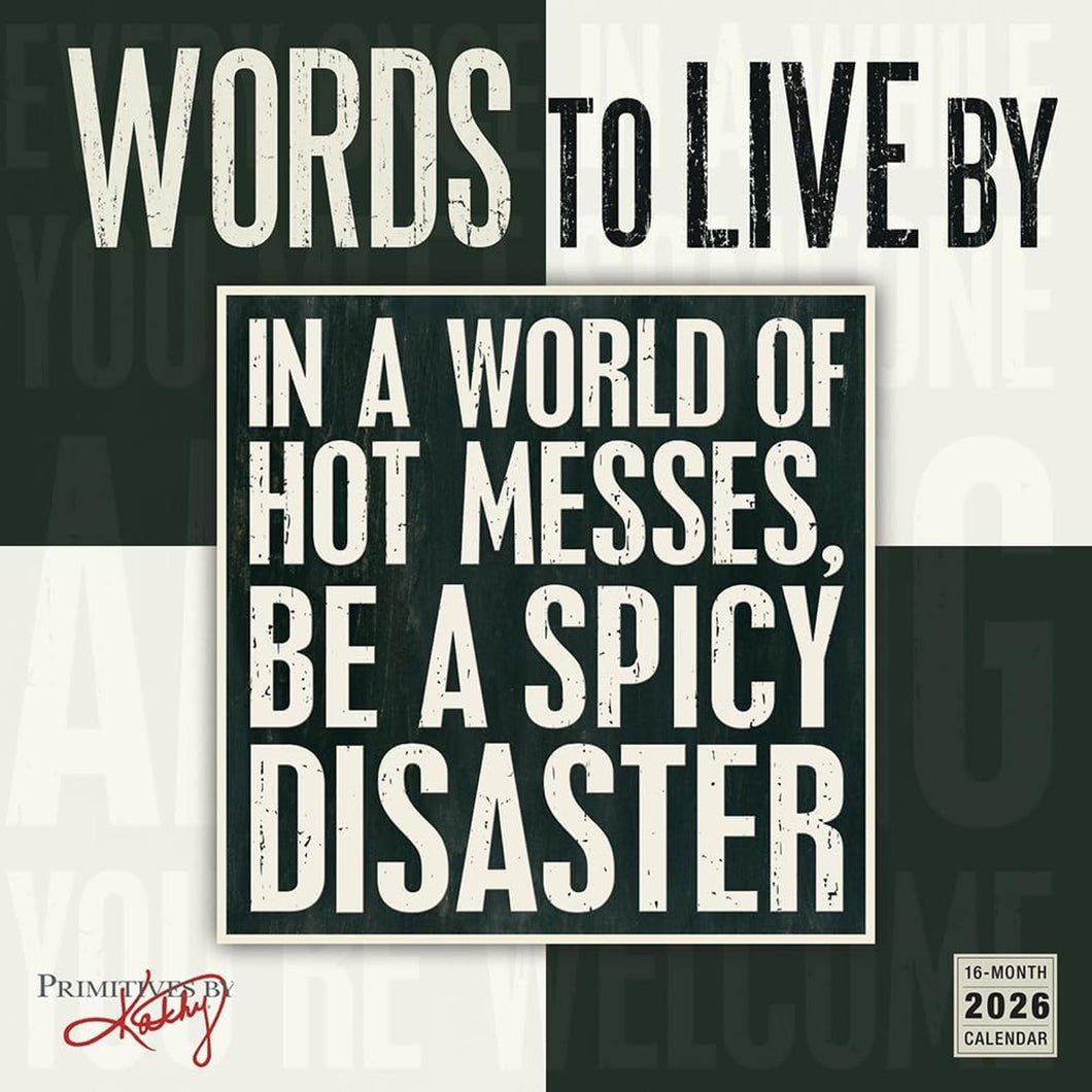 Sellers Publishing Words to Live By 2026 7 x 7 Mini Calendar