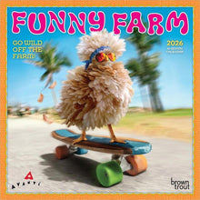 Load image into Gallery viewer, Browntrout Avanti Funny Farm OFFICIAL 2026 7 x 7 Mini Calendar
