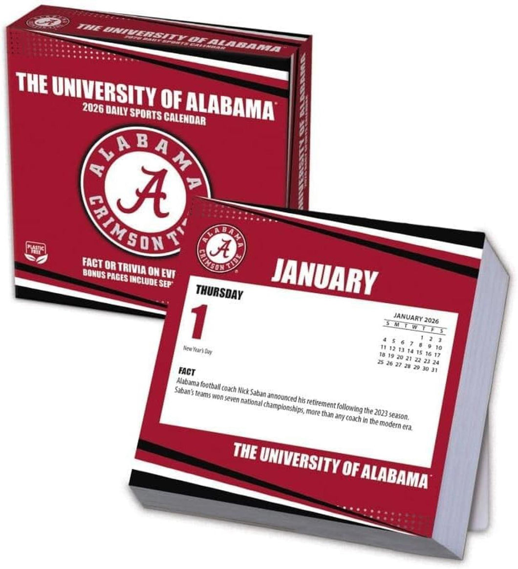 Turner Alabama Crimson Tide 2026 Daily Box Calendar