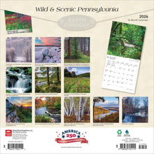 Load image into Gallery viewer, Browntrout Pennsylvania Wild &amp; Scenic 2026 12 x 12 Wall Calendar
