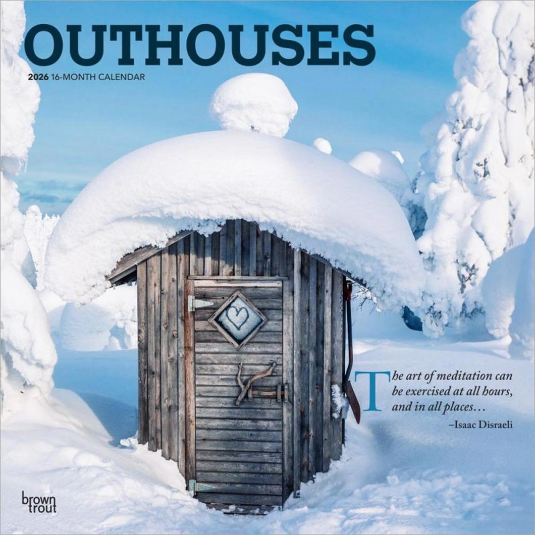Browntrout Outhouses 2026 12 x 12 Wall Calendar