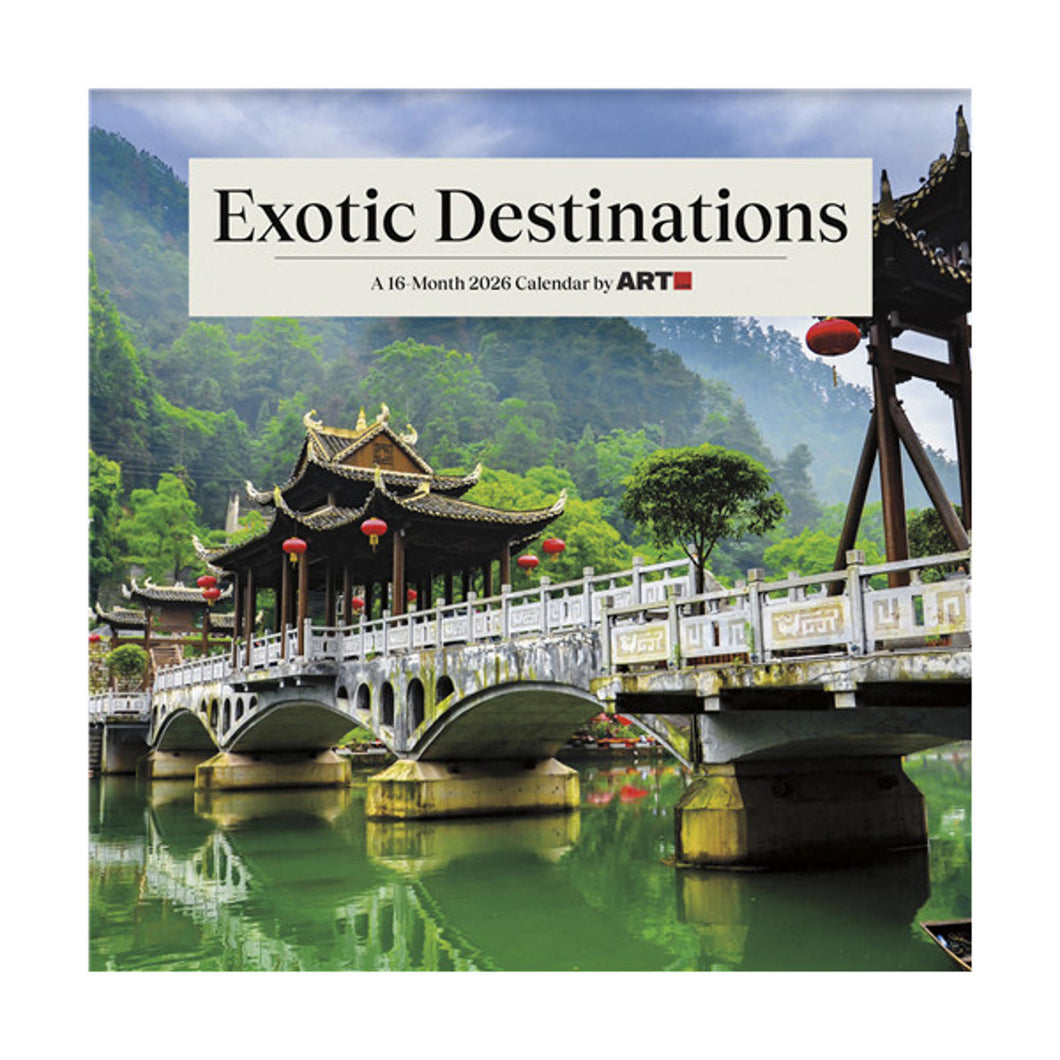 Trends International Exotic Destinations 2026 12 x 12 Wall Calendar