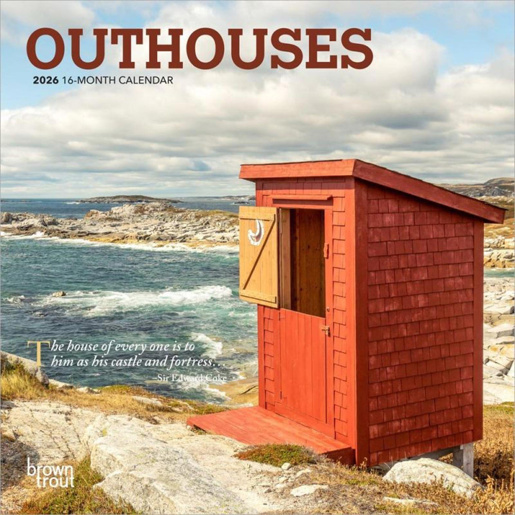 Browntrout Outhouses 2026 7 x 7 Mini Calendar