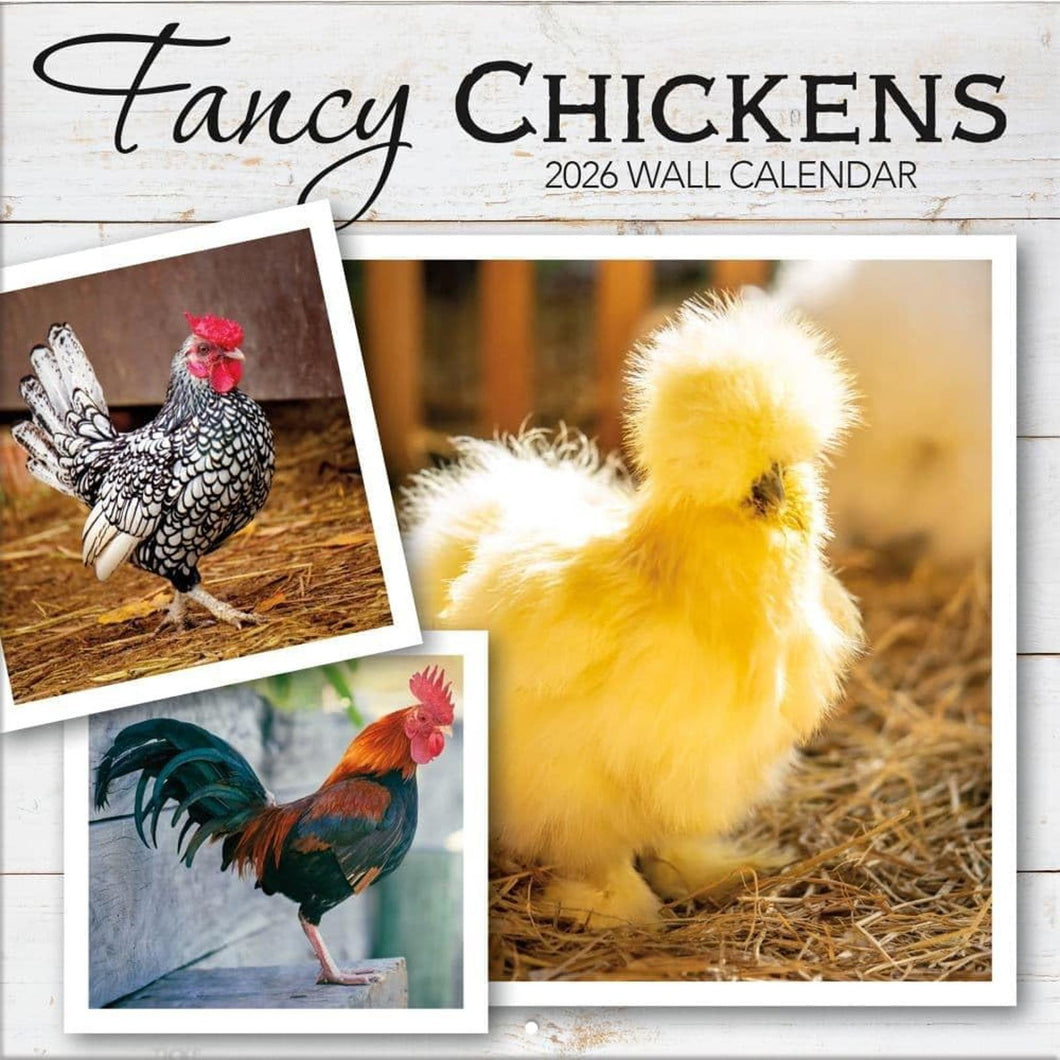 Turner Fancy Chickens 12x12 Photo 2026 Wall Calendar
