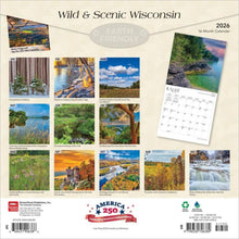 Load image into Gallery viewer, Browntrout Wisconsin Wild &amp; Scenic 2026 12 x 12 Wall Calendar
