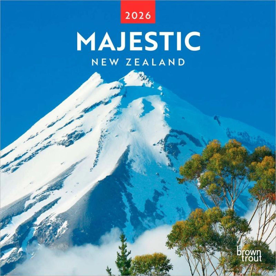 Browntrout Majestic New Zealand 2026 12 x 12 Wall Calendar
