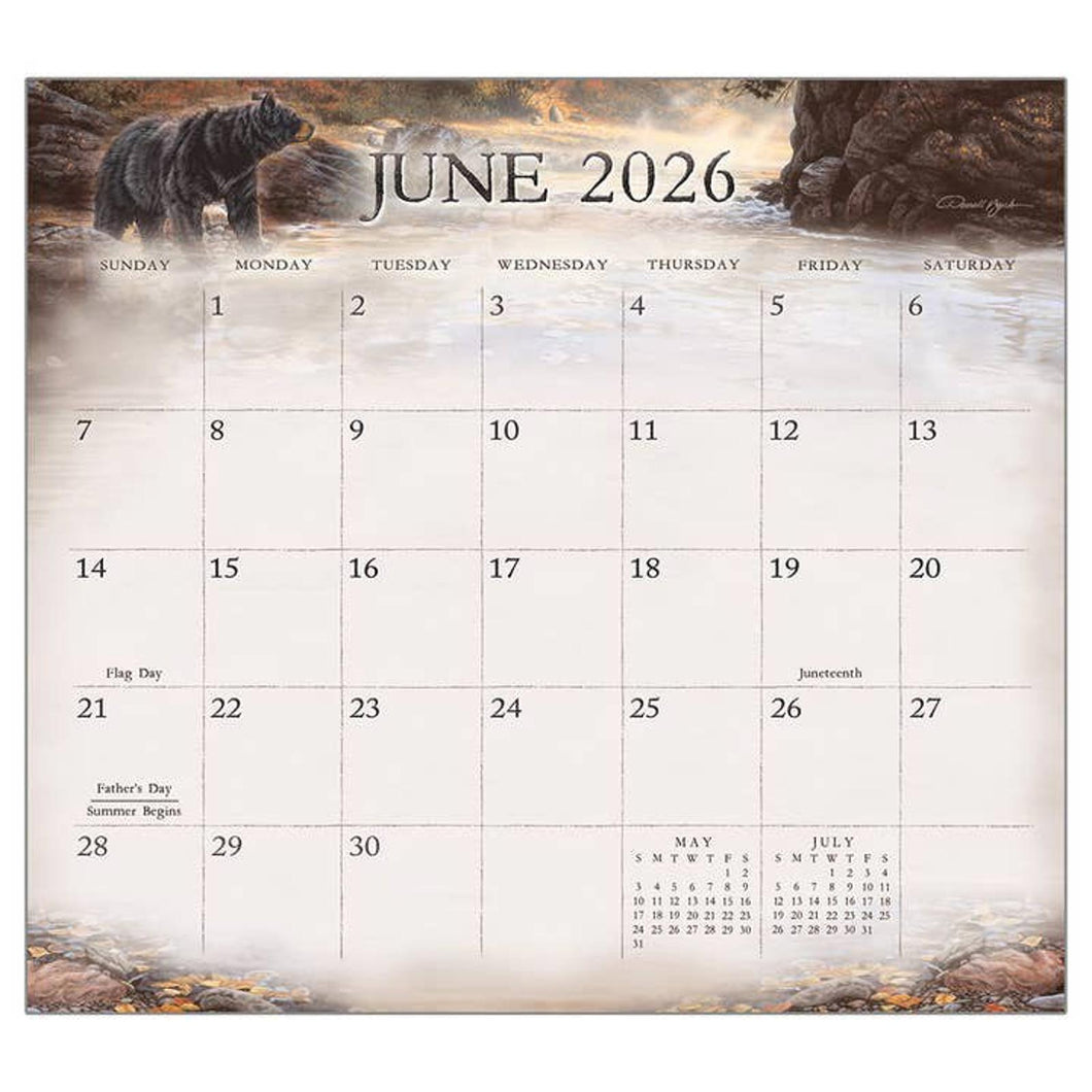 Legacy Cabin View 2026 Magnetic Calendar Pad