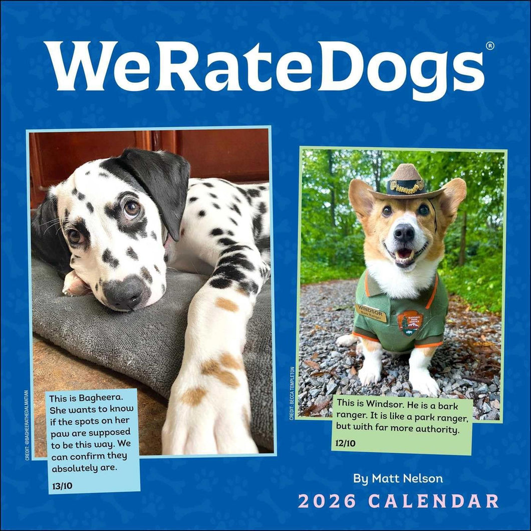 Andrews McMeel WeRateDogs 12x12 2026 Wall Calendar