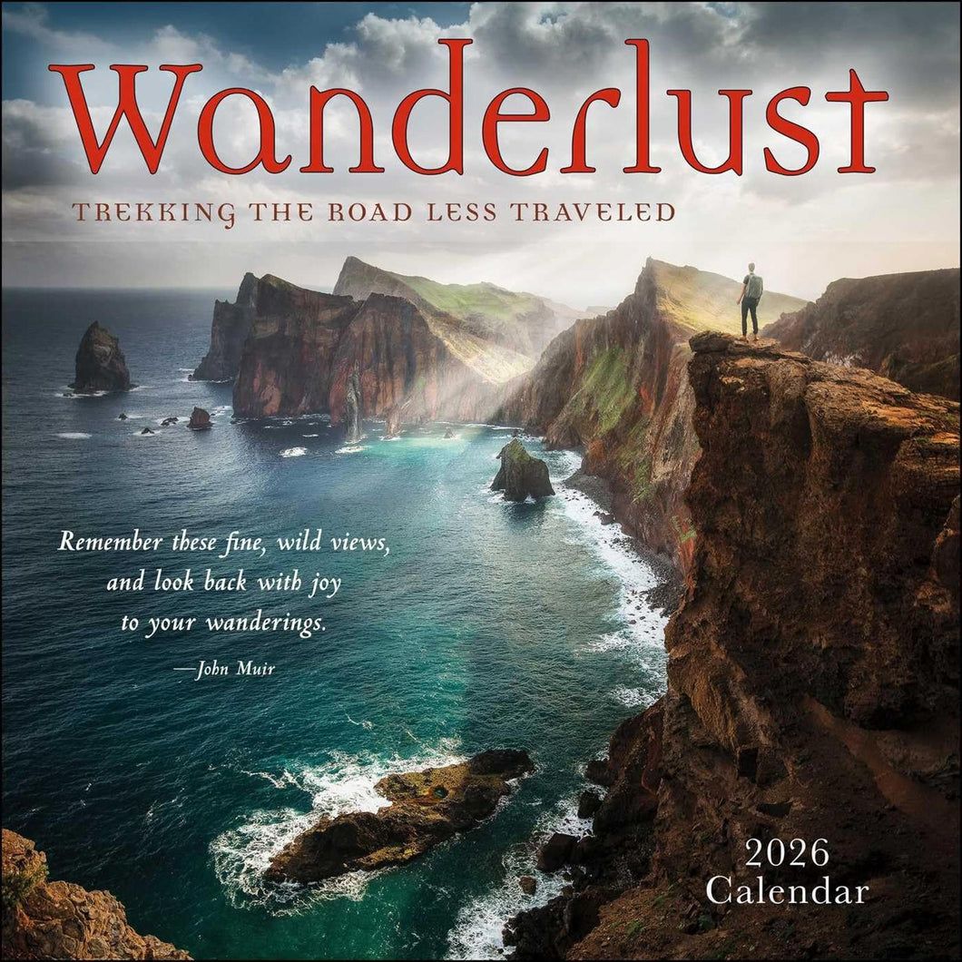 Amber Lotus Wanderlust 12x12 2026 Wall Calendar