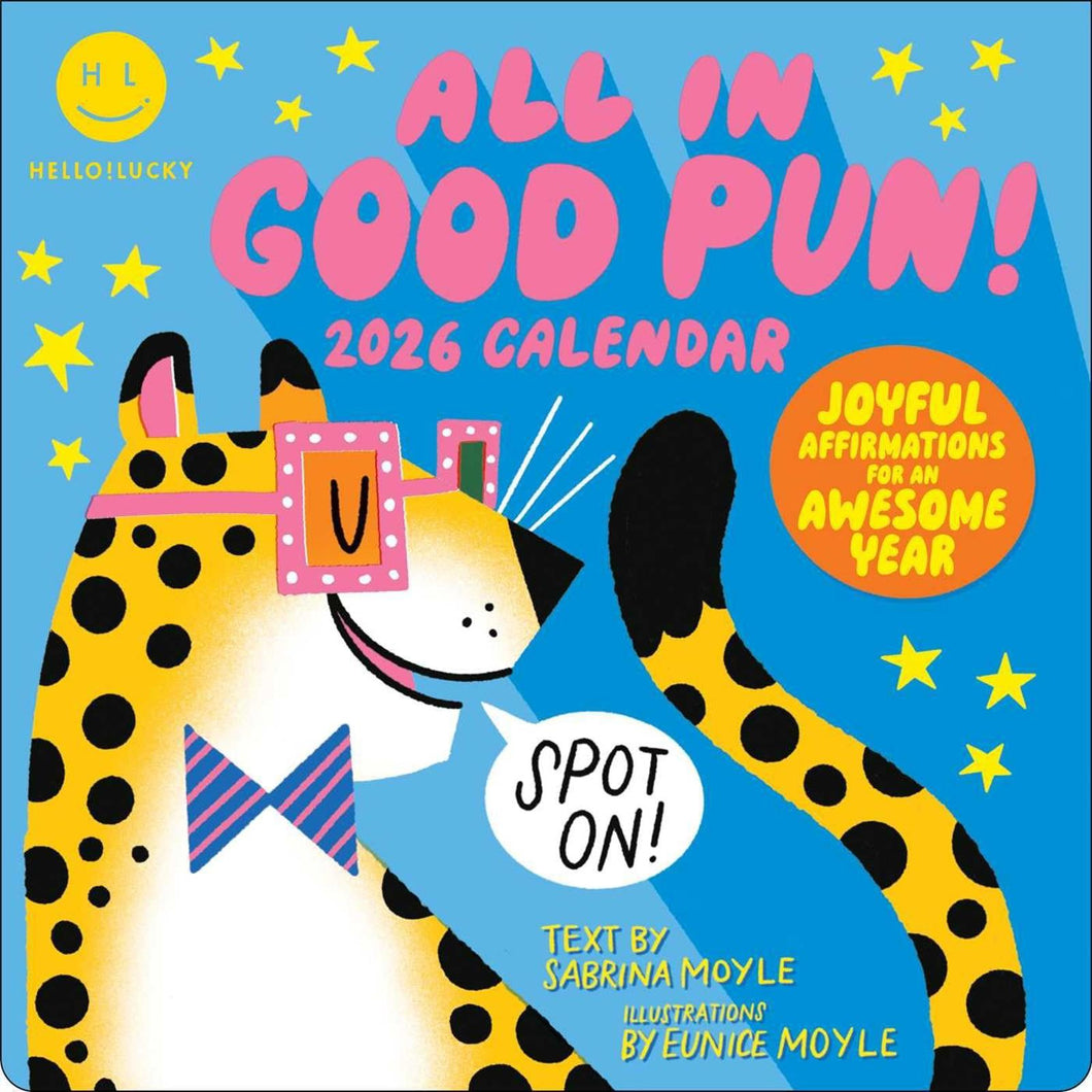 Harry Abrams Hello!Lucky All in Good Pun 12x12 2026 Wall Calendar