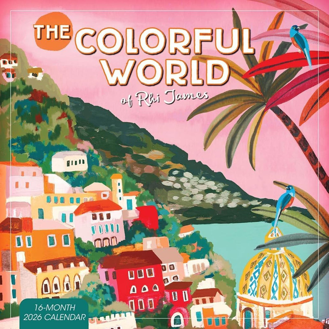 Sellers Publishing The Colorful World of Rhi James 2026 12 x 12 Wall Calendar