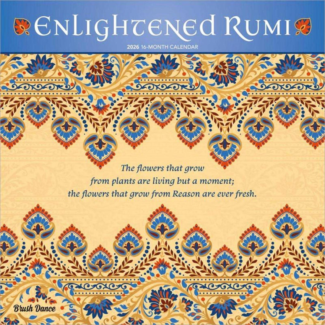 Browntrout Enlightened Rumi 2026 12 x 12 Wall Calendar