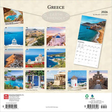 Load image into Gallery viewer, Browntrout Greece 2026 12 x 12 Wall Calendar
