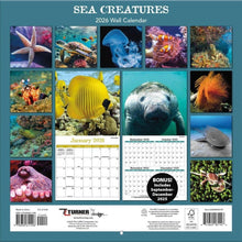 Load image into Gallery viewer, Turner Sea Creatures 12x12 Photo 2026 Wall Calendar
