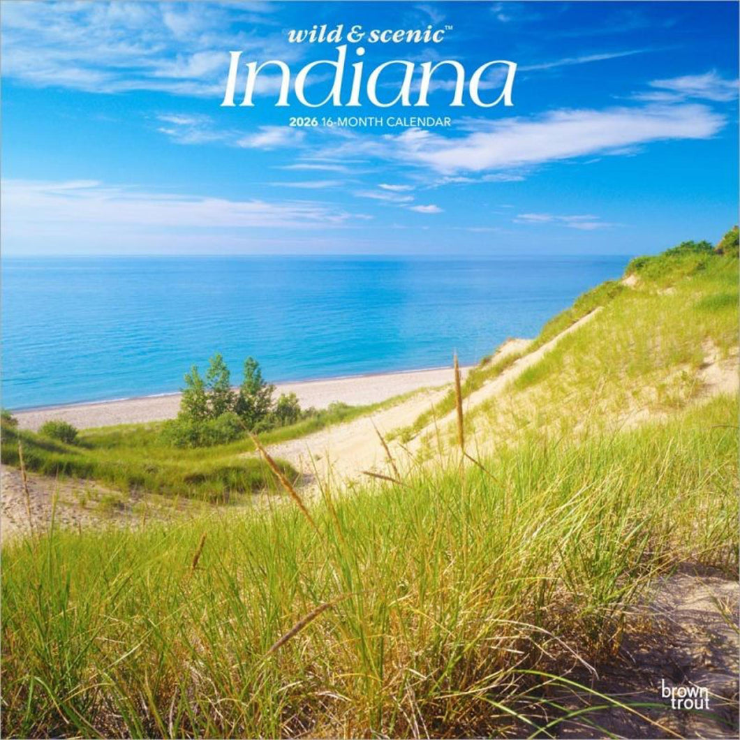 Browntrout Indiana Wild & Scenic 2026 12 x 12 Wall Calendar