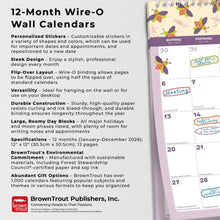Load image into Gallery viewer, Browntrout Busy Bees 2026 12 x 12 Wire-O Wall Calendar
