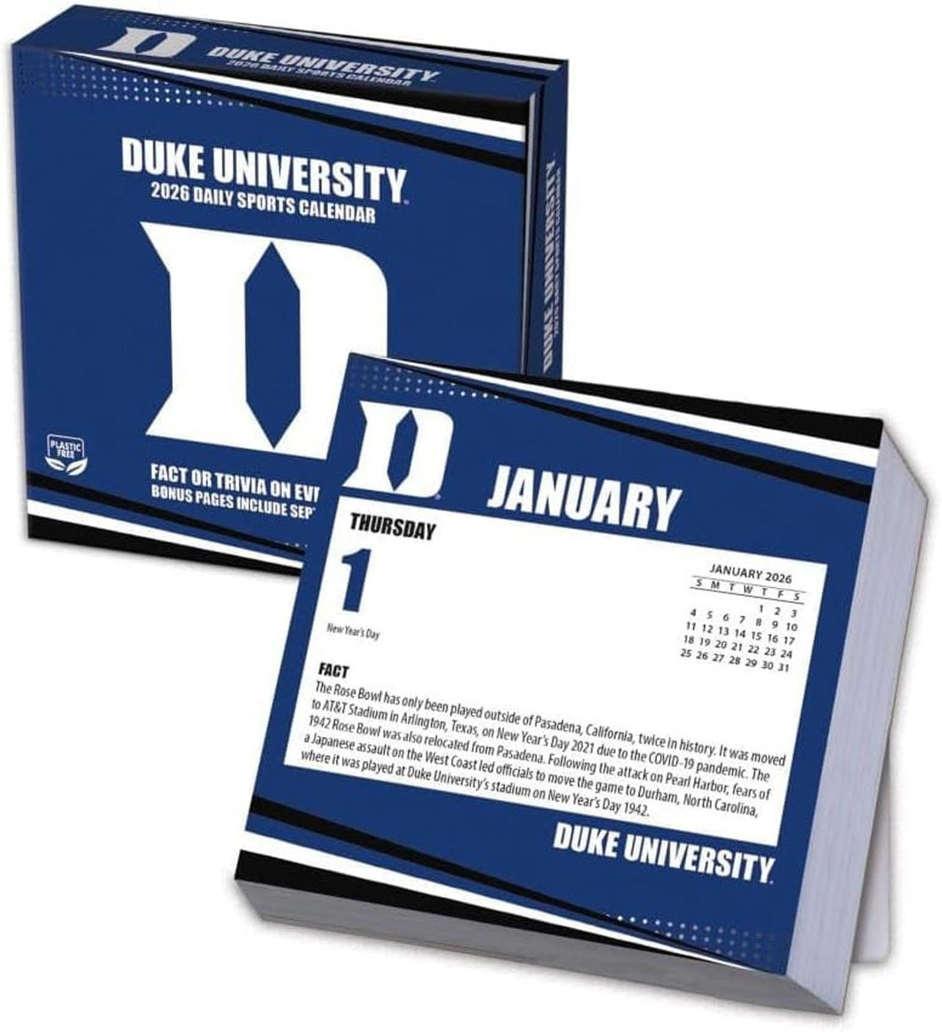 Turner Duke Blue Devils 2026 Daily Box Calendar