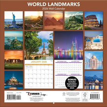Load image into Gallery viewer, Turner World Landmarks 12x12 Photo 2026 Wall Calendar
