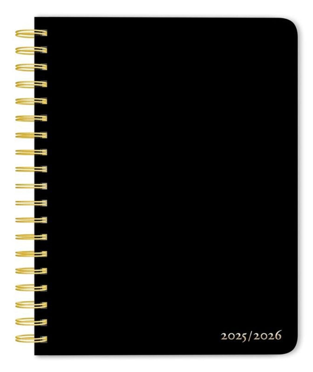 Browntrout Black Solid 2026 6 x 7.75 Inch Weekly Desk Planner